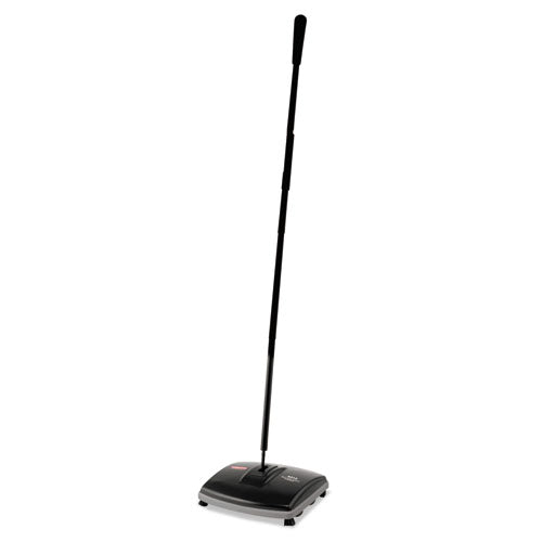 Floor And Carpet Sweeper, 44" Handle, Black/gray