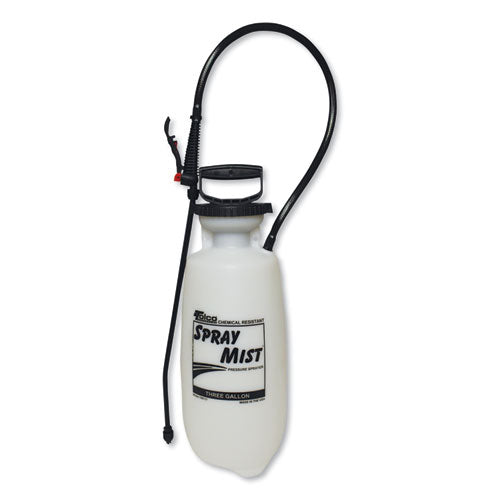 Chemical Resistant Tank Sprayer, 3 Gal, 0.63" X 30" Hose, White