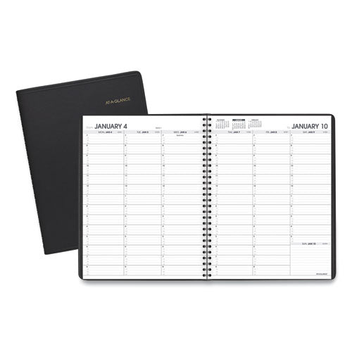 Weekly Appointment Book, 11 X 8.25, Black Cover, 13-month (jan To Jan): 2024 To 2025