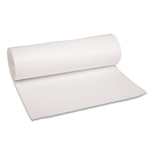 Low-density Waste Can Liners, 60 Gal, 0.6 Mil, 38" X 58", White, 25 Bags/roll, 4 Rolls/carton