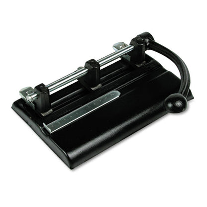 40-sheet High-capacity Lever Action Adjustable Two- To Seven-hole Punch, 13/32" Holes, Black