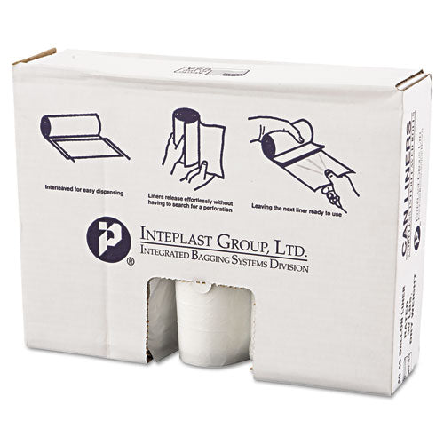 High-density Commercial Can Liners Value Pack, 45 Gal, 12 Mic, 40" X 46", Clear, 25 Bags/roll, 10 Interleaved Rolls/carton