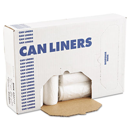 High-density Can Liners With Accufit Sizing, 23 Gal, 14 Mic, 29" X 45", Natural, 25 Bags/roll, 10 Rolls/carton