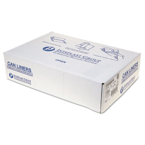 Low-density Commercial Can Liners, Coreless Interleaved Roll, 60 Gal, 1.15mil, 38" X 58", Clear, 20 Bags/roll, 5 Rolls/carton