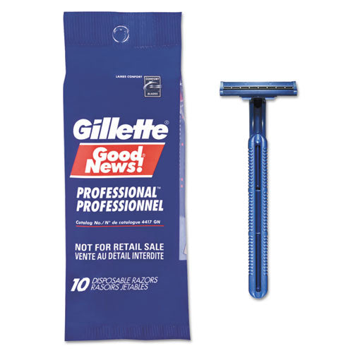 Goodnews Regular Disposable Razor, 2 Blades, Navy Blue, 10/pack, 10 Pack/carton