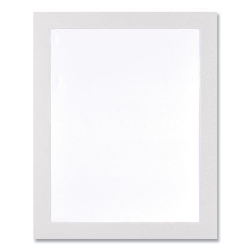 Self Adhesive Sign Holders, 11 X 17, Clear With White Border, 2/pack