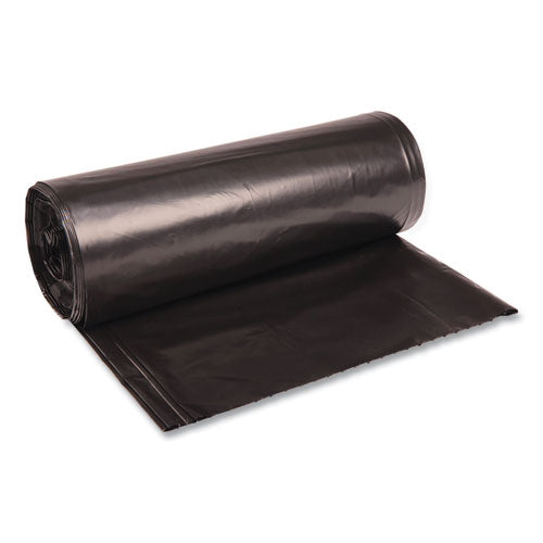 Recycled Low-density Polyethylene Can Liners, 60 Gal, 1.8 Mil, 38" X 58", Black, 10 Bags/roll, 10 Rolls/carton