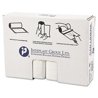 High-density Commercial Can Liners, 33 Gal, 17 Mic, 33" X 40", Clear, 25 Bags/roll, 10 Interleaved Rolls/carton