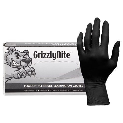 Proworks Grizzlynite Nitrile Gloves, Black, X-large, 1,000/carton