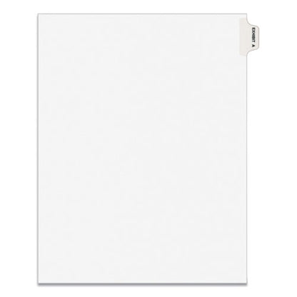 Avery-style Preprinted Legal Side Tab Divider, 26-tab, Exhibit A, 11 X 8.5, White, 25/pack, (1371)