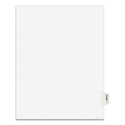 Avery-style Preprinted Legal Side Tab Divider, 26-tab, Exhibit I, 11 X 8.5, White, 25/pack, (1379)