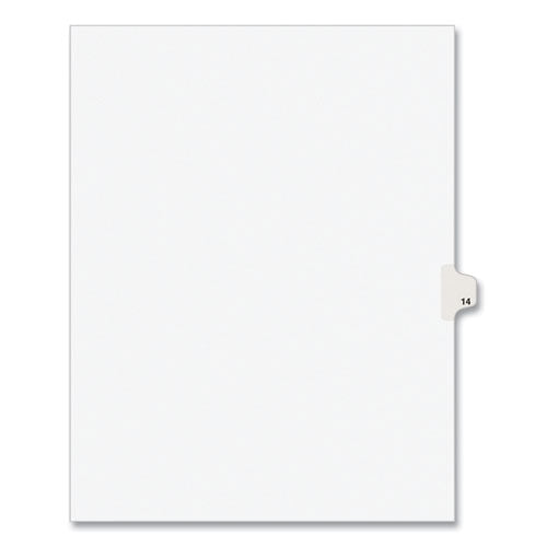 Preprinted Legal Exhibit Side Tab Index Dividers, Avery Style, 10-tab, 14, 11 X 8.5, White, 25/pack