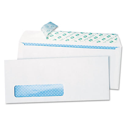 Redi-strip Security Tinted Envelope, Address Window, #10, Commercial Flap, Redi-strip Closure, 4.13 X 9.5, White, 1,000/box