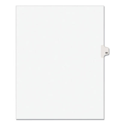 Preprinted Legal Exhibit Side Tab Index Dividers, Avery Style, 10-tab, 60, 11 X 8.5, White, 25/pack, (1060)