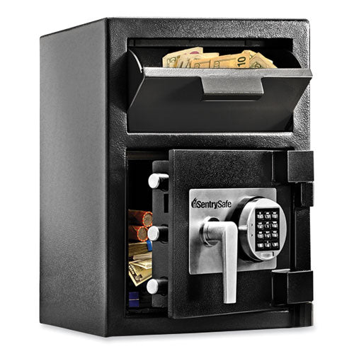 Digital Depository Safe, Large, 0.94 Cu Ft, 14w X 15.6d X 20h, Black