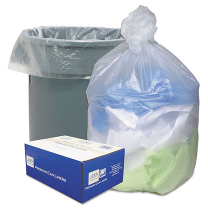 Can Liners, 30 Gal, 10 Mic, 30" X 37", Natural, 25 Bags/roll, 20 Rolls/carton