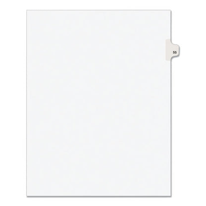 Preprinted Legal Exhibit Side Tab Index Dividers, Avery Style, 10-tab, 55, 11 X 8.5, White, 25/pack, (1055)