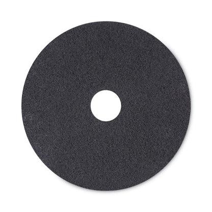 High Performance Stripping Floor Pads, 20" Diameter, Black, 5/carton