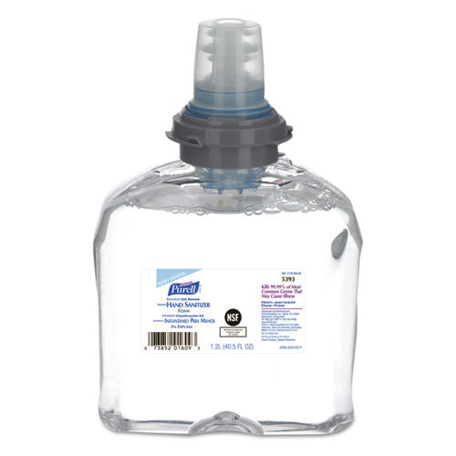 Advanced Hand Sanitizer E3-rated Foam, 1,200 Ml Refill, Fragrance-free, 2/carton