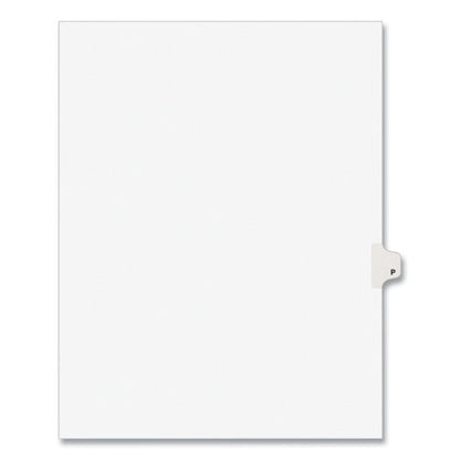 Preprinted Legal Exhibit Side Tab Index Dividers, Avery Style, 26-tab, P, 11 X 8.5, White, 25/pack, (1416)