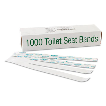 Sani/shield Printed Toilet Seat Band, 16 X 1.5, Deep Blue/white, 1,000/carton