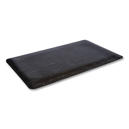 Cushion-step Marbleized Rubber Mat, 36 X 72, Black