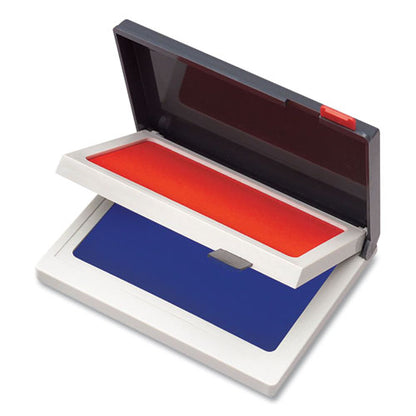 Two-color Felt Stamp Pads, 4.25" X 3.75", Blue/red