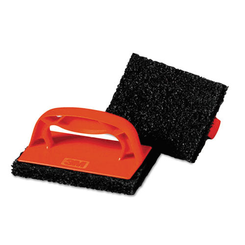 Scotchbrick Griddle Scrubber 9537, 4 X 6 X 3, Red/black, 12/carton