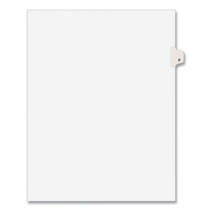 Preprinted Legal Exhibit Side Tab Index Dividers, Avery Style, 26-tab, F, 11 X 8.5, White, 25/pack, (1406)