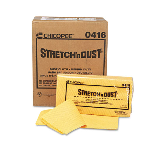 Stretch 'n Dust Cloths, 23.25 X 24, Orange/yellow, 20/bag, 5 Bags/carton