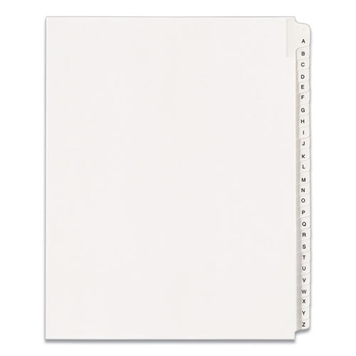 Preprinted Legal Exhibit Side Tab Index Dividers, Allstate Style, 26-tab, A To Z, 11 X 8.5, White, 1 Set, (1700)