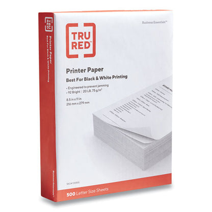 Printer Paper, 92 Bright, 20 Lb Bond Weight, 8.5 X 11, 500 Sheets/ream