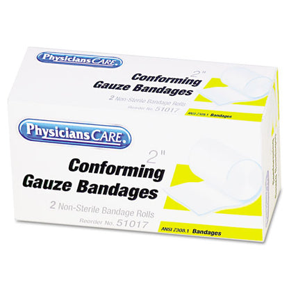 First Aid Conforming Gauze Bandage, Non-steriile, 2" Wide, 2/box