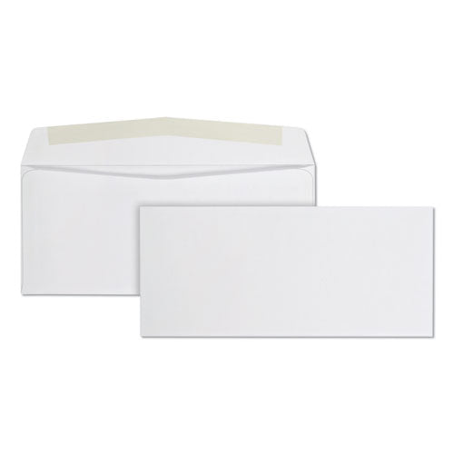 Business Envelope, #10, Commercial Flap, Side Seam, Gummed Closure, 24 Lb Bond Weight Paper, 4.13 X 9.5, White, 500/box