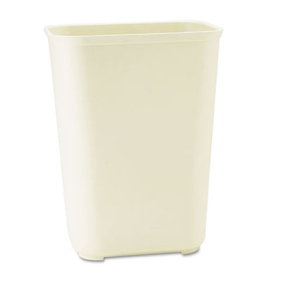 Fiberglass Wastebasket, 10 Gal, Fiberglass, Beige