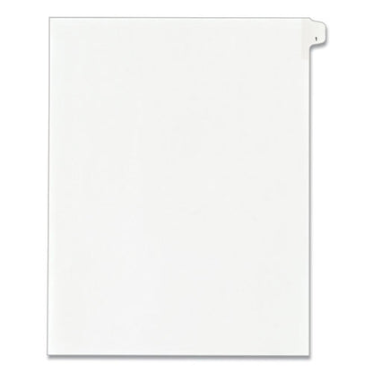 Preprinted Legal Exhibit Side Tab Index Dividers, Allstate Style, 10-tab, 1, 11 X 8.5, White, 25/pack