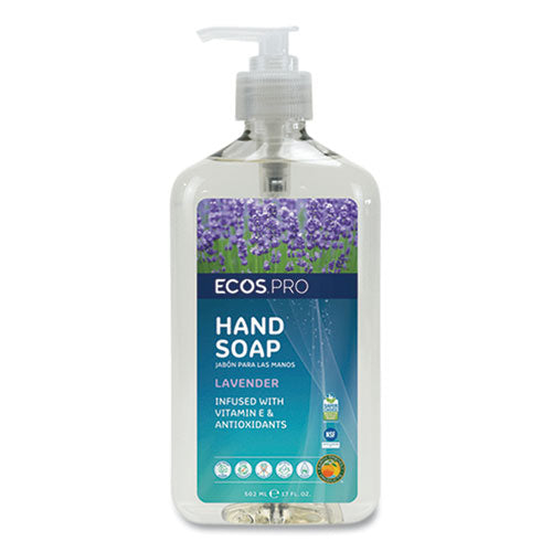 Liquid Hand Soap, Lavender Scent, 17 Oz Pump Bottle