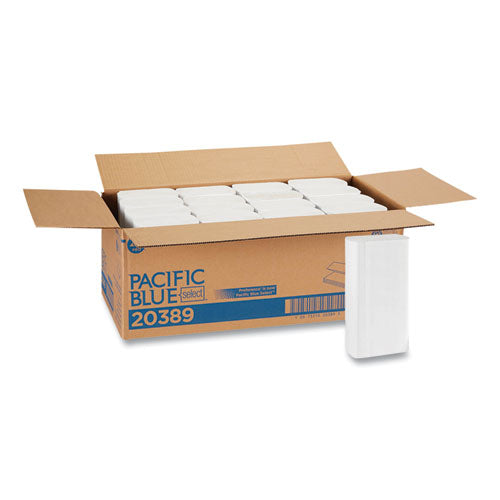 Pacific Blue Select Folded Paper Towels, 1-ply, 9.2 X 9.4, White, 250/pack, 16 Packs/carton