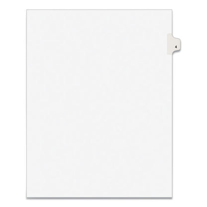 Preprinted Legal Exhibit Side Tab Index Dividers, Avery Style, 10-tab, 4, 11 X 8.5, White, 25/pack