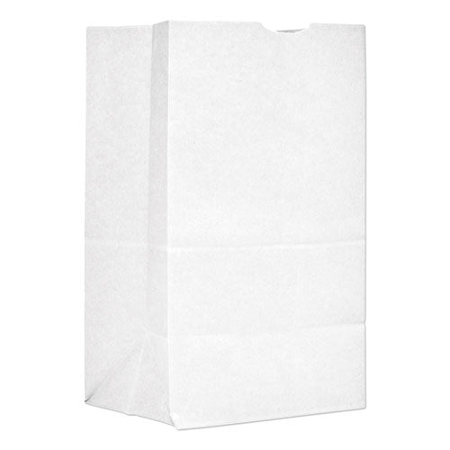 Grocery Paper Bags, 40 Lb Capacity, #20 Squat, 8.25" X 5.94" X 13.38", White, 500 Bags