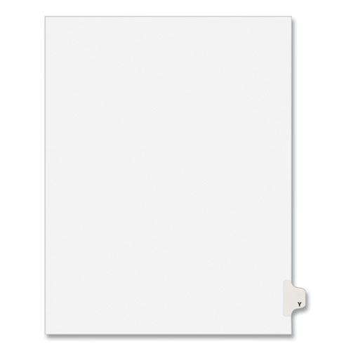 Preprinted Legal Exhibit Side Tab Index Dividers, Avery Style, 26-tab, Y, 11 X 8.5, White, 25/pack, (1425)