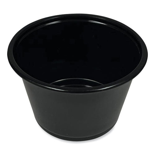 Souffle/portion Cups, 4 Oz, Polypropylene, Black, 2,500/carton