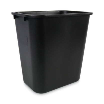 Soft-sided Wastebasket, 28 Qt, Plastic, Black