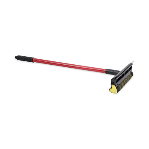 General-duty Squeegee, 8" Wide Blade, Black/red, 21" Handle