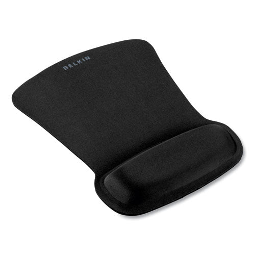 Waverest Gel Mouse Pad With Wrist Rest, 9.3 X 11.9, Black