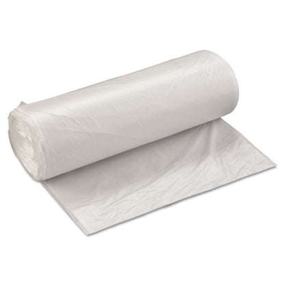 High-density Commercial Can Liners Value Pack, 60 Gal, 19 Mic, 38" X 58", Clear, 25 Bags/roll, 6 Interleaved Rolls/carton