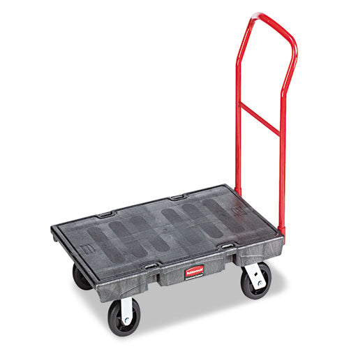 Heavy-duty Platform Truck Cart, 2,000 Lb Capacity, 24 X 48 Platform, Black