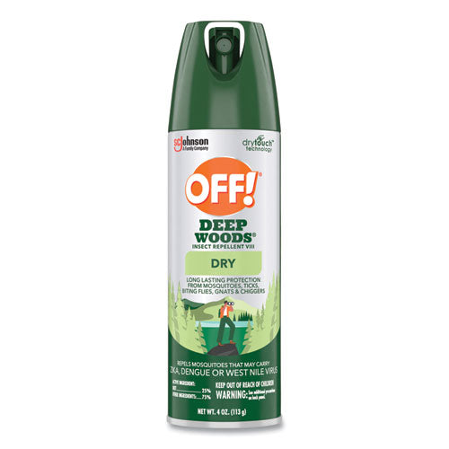 Deep Woods Dry Insect Repellent, 4 Oz Aerosol Spray, Neutral, 12/carton