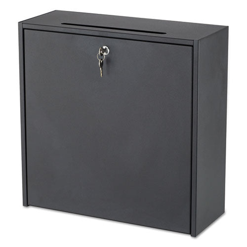 Wall-mountable Interoffice Mailbox, 18 X 7 X 18, Black