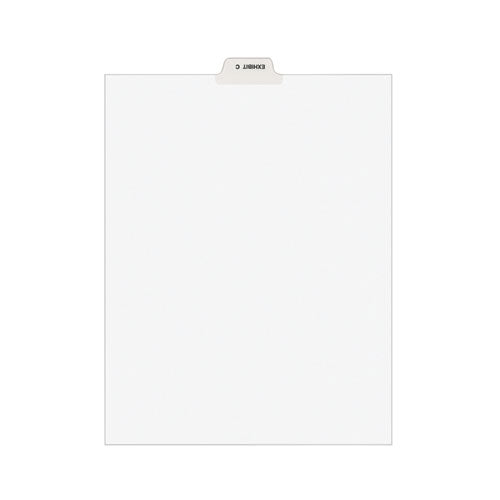 Avery-style Preprinted Legal Bottom Tab Divider, 26-tab, Exhibit C, 11 X 8.5, White, 25/pk